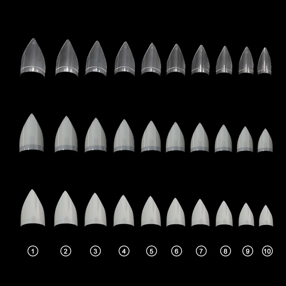 

Fingqueen Stiletto Nails Pointed Fake Nails Short Full Cover Artificial Nail Tips False French Nail Art Tipsf FQ29
