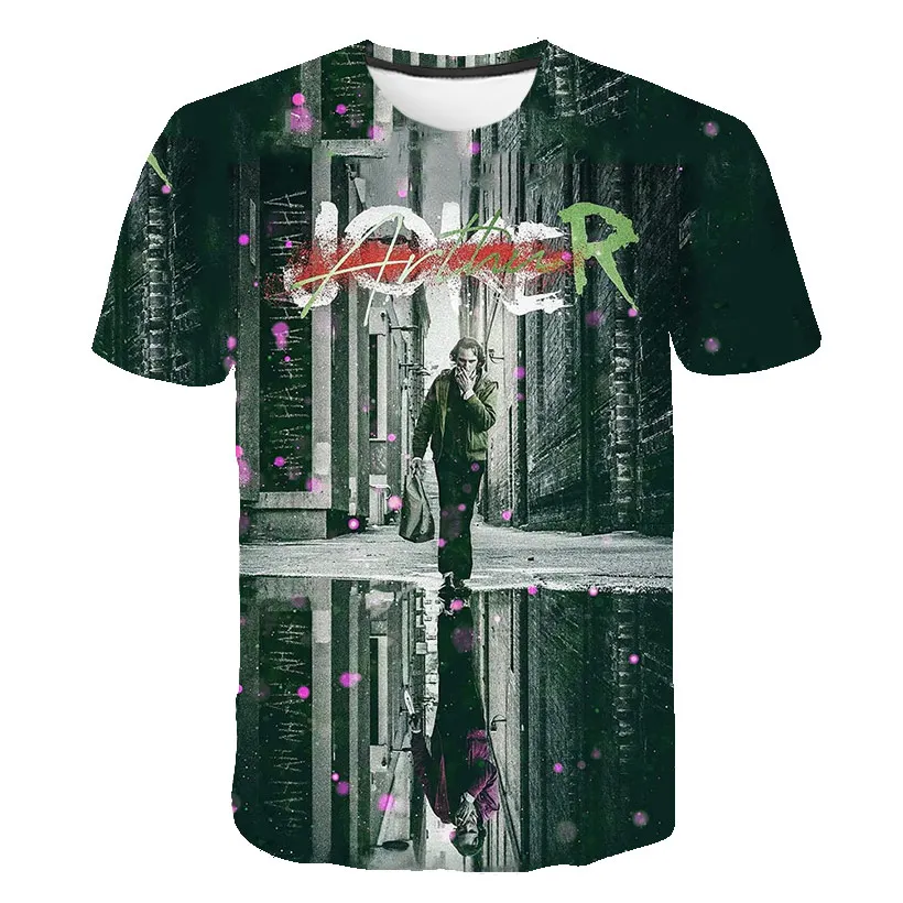 Размера плюс XXL-5XL Cool "," Джокер " Новая летняя футболка почему так серьезно Harajuku футболка круглый вырез горловины с оборками повседневные футболки Homme De Marque - Цвет: Asian size 5155