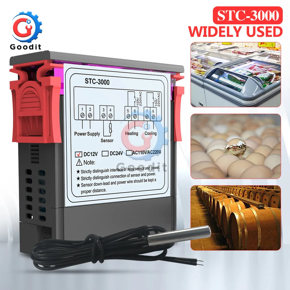 Фонарь с цифровым дисплеем регулятор температуры термометр датчик инкубатора