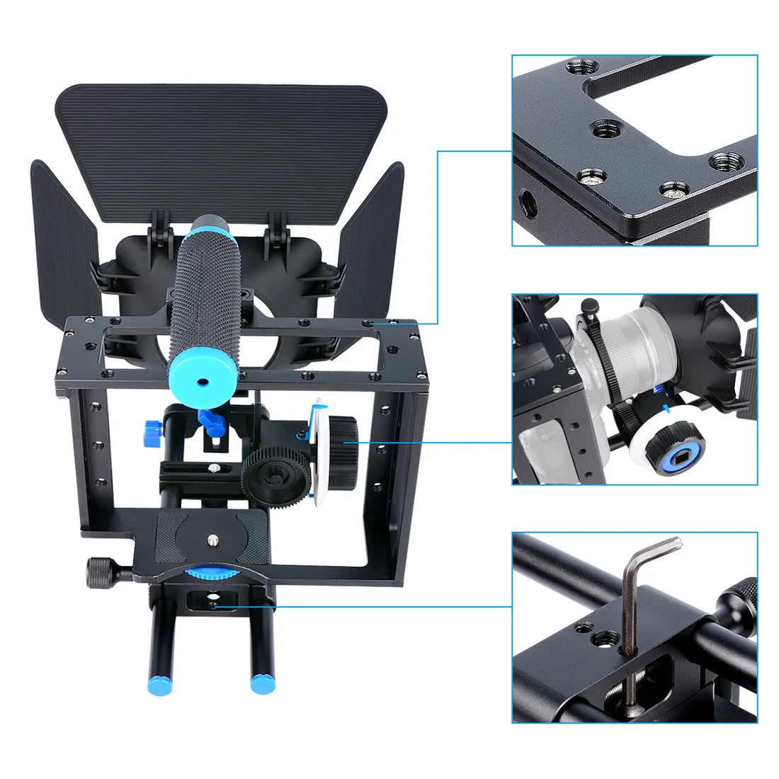 Стабилизатор камеры DSLR с кроличьей клеткой и ручкой система непрерывного