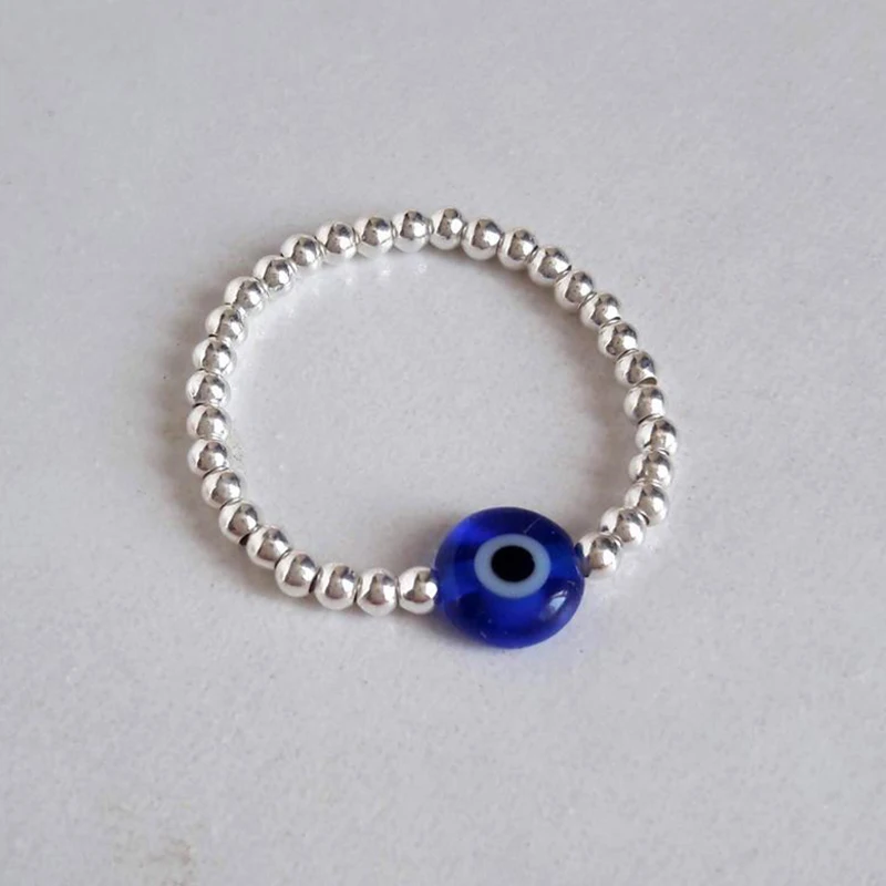 

Rings For Women Rotate Reduce Pressure Beads Ring Anxiety Ring Eye Ring Handmade Jewelry 2021 Gift