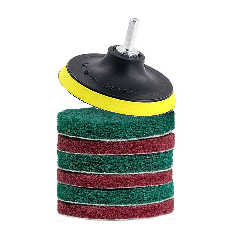 

7pcs Power Scrubber Attachment Set Electric Drill Brush Drill Brushes Sets Scrub Pads Grout Power Drills Scrubber Cleaning Brush