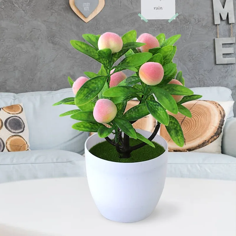 Новые искусственные растения для домашнего декора реалистичное Персиковое