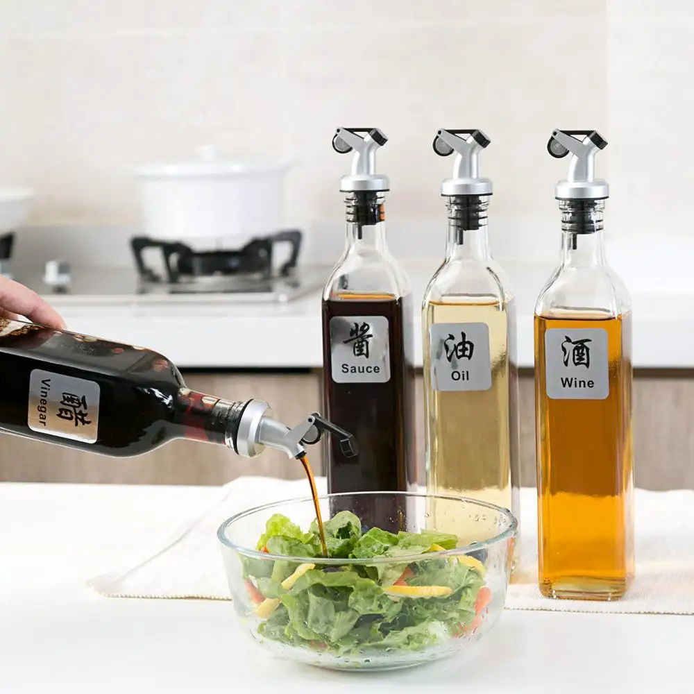 Автоматическая открывающаяся и закрывающая Стеклянная емкость для масла