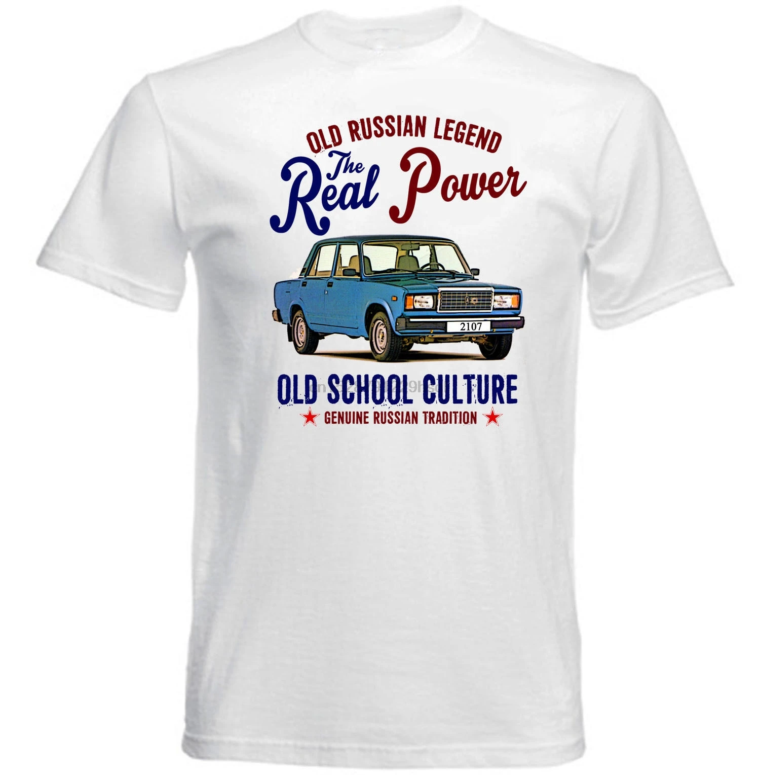 

2019 Cool Vintage Russian Car Lada 2107 - New Cotton T-Shirt Unisex Tee