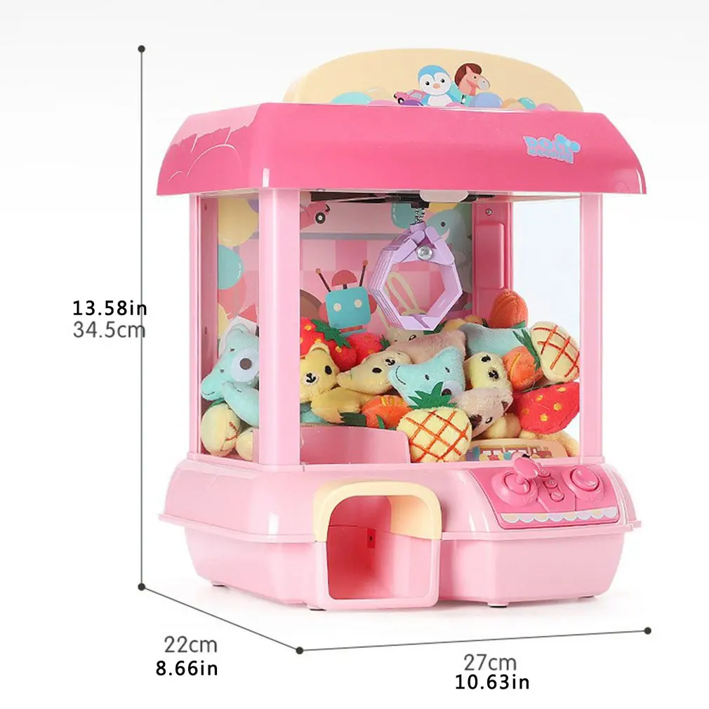 

Kids Coin Operated Play Game Mini Claw Hanging Doll Machine Electronic Catch Toy Crane Machines Children Xmas Birthday Gifts