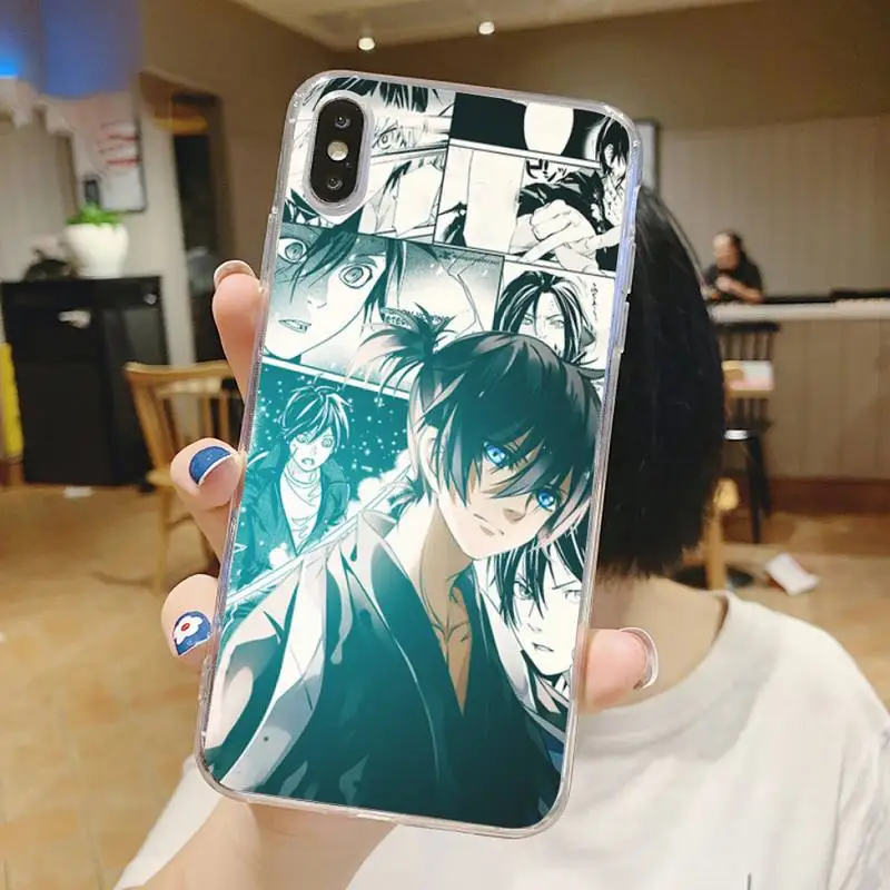 

Japanese Yato Noragami Anime Art Phone Case Transparent for iPhone 6 7 8 11 12 s mini pro X XS XR MAX Plus
