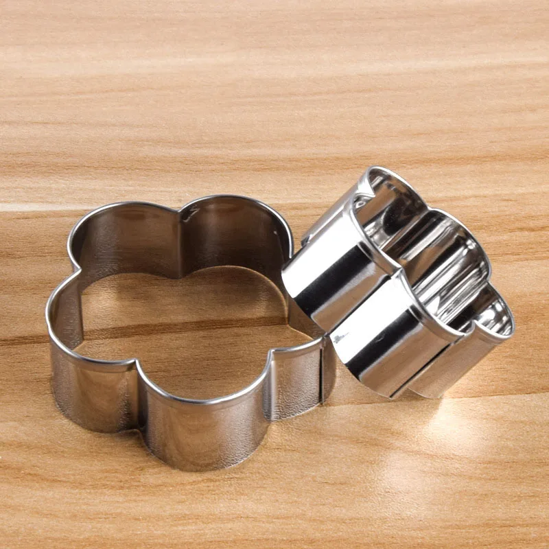 

Kitchen Gadgets Cake Decoration Tools&Stainless Stee Round/Heart/Star/Flower Shaped Fondant Cake Mould l Cookie Cutter 3Pcs/Set