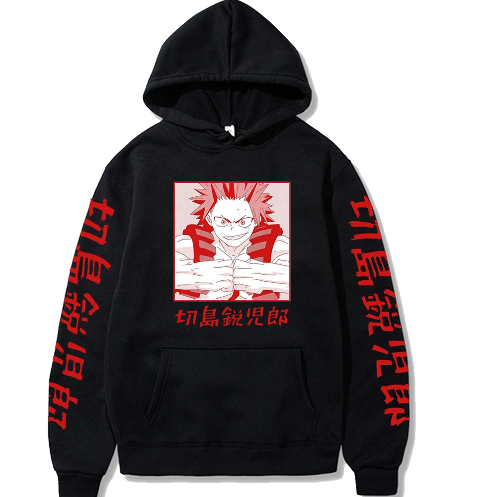 

Harajuku My Hero Academia Unisex Hoodies Japanese Anime Kirishima Eijirou Printed Men's Hoodie Streetwear Casual Sweatshirts