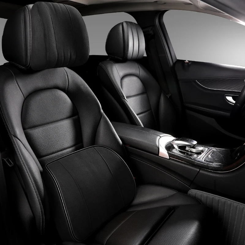 

Suede Fabric Car Seat Back Waist Pillow Maybach Design S Class Lumbar Support Rest Pillow for Car Seat Office Chairs