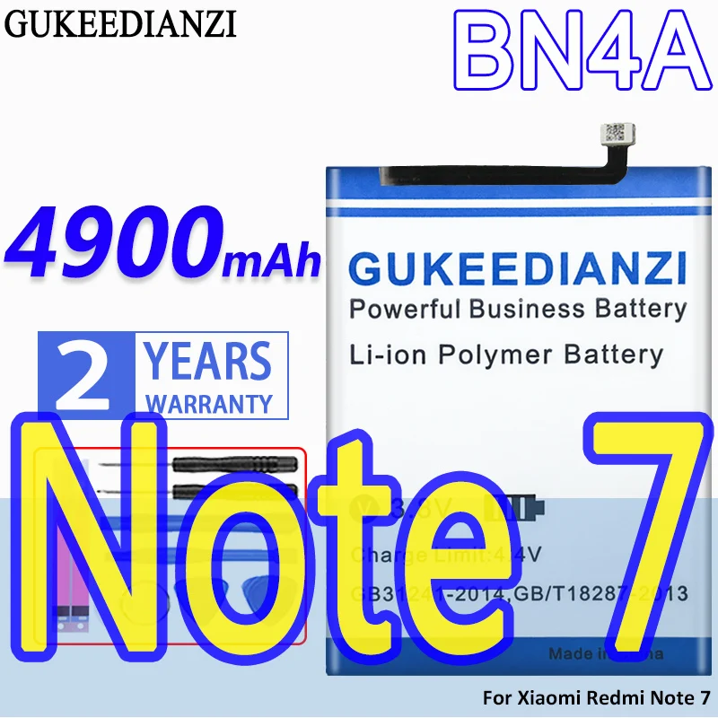 

High Capacity GUKEEDIANZI Battery BN4A 4900mAh For Xiaomi Redmi Note 7 Note7