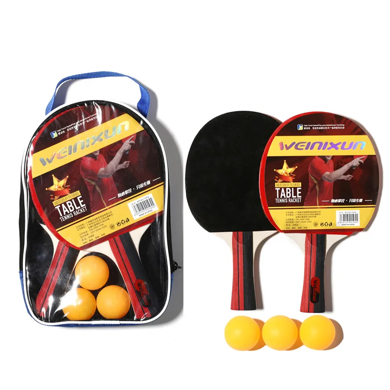 

Professional Table Tennis Racket Bat Carbon Ping Pong Paddle Set Horizontal Shot Long Handle With Double Face Pimples In -40