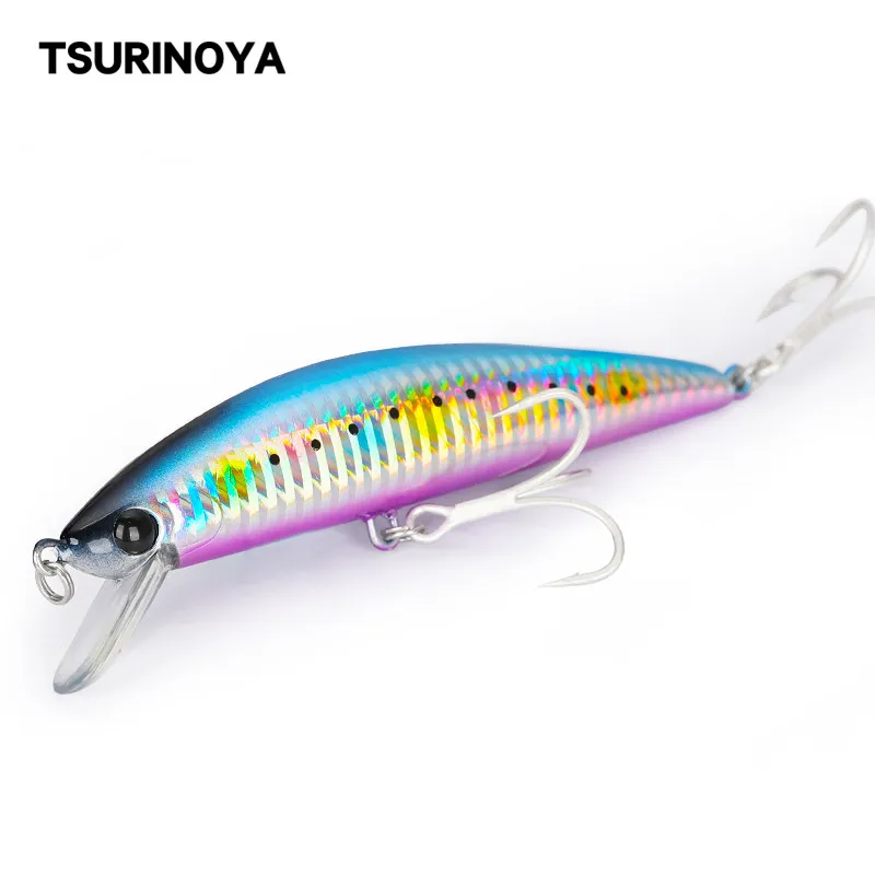 TSURINOYA DW37 тонущие приманки Minnow 120 мм 40 г тройными крючками искусственная жесткая