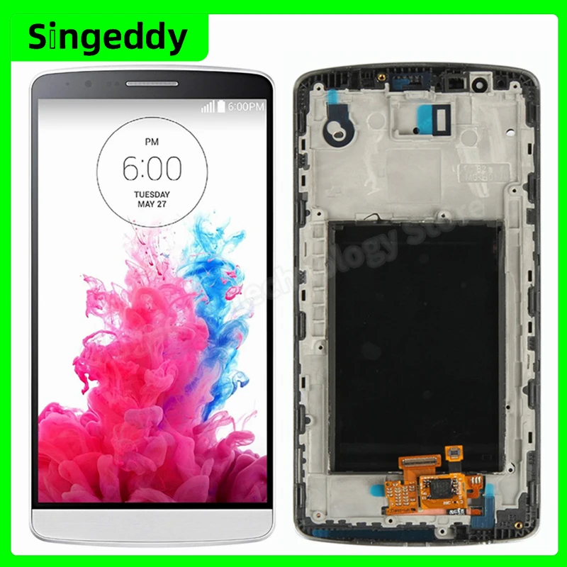 ЖК-дисплей для LG G3 D850 D851 D855 5 дюймов 2560*1440 TFT сенсорный экран дигитайзер Retina полная