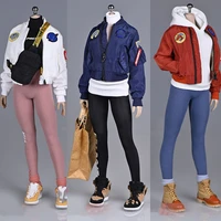 in stock 16 scale female solider trend flight jacket coat clothes accessory model for 12 inches action figure body