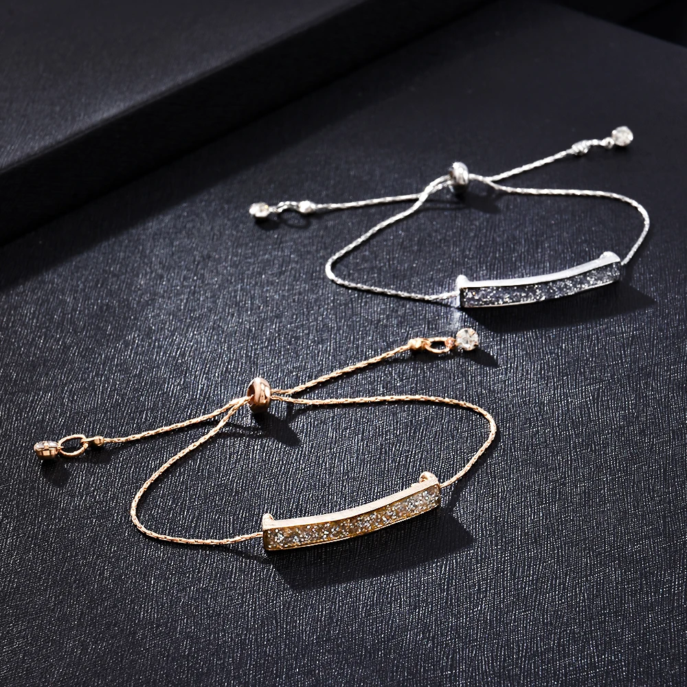 Женский браслет с цепочкой регулируемое золотое украшение на шнурке|Цепочки и