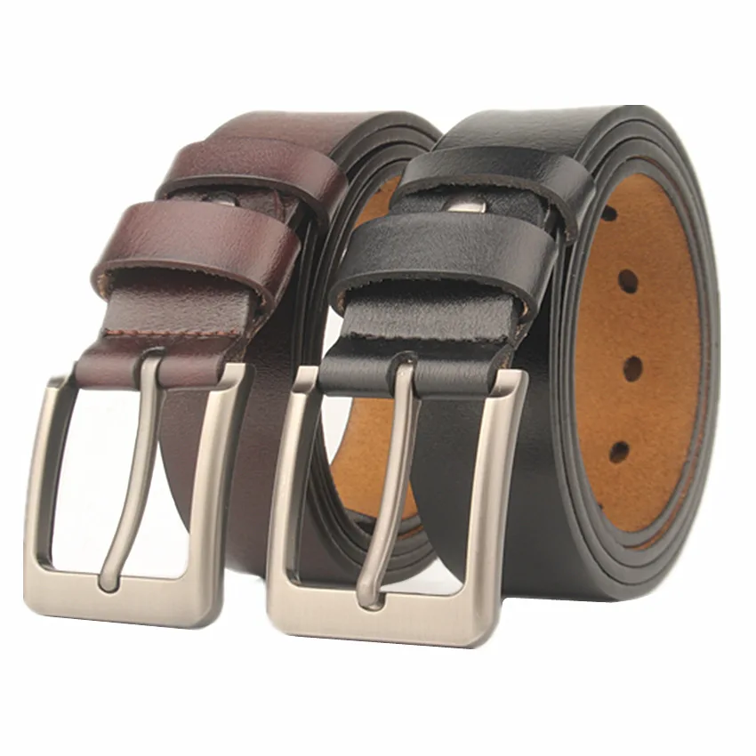 Men's  coffee black large size plus  belt Vintage  special  long belt  male cowhide leather large pin buckle belt
