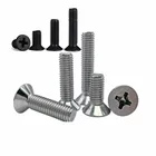 50 шт. M1 M1.2 M1.4 M1.6 M2 M2.5 M3 M4 Mini Micro черный 304 дюйма из нержавеющей стали с крестообразным креплением