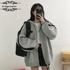 Bridgewater; Сезон весна-осень; Женские толстовки с капюшоном большой Размеры студент свободная спортивная одежда с длинными рукавами куртка на молнии