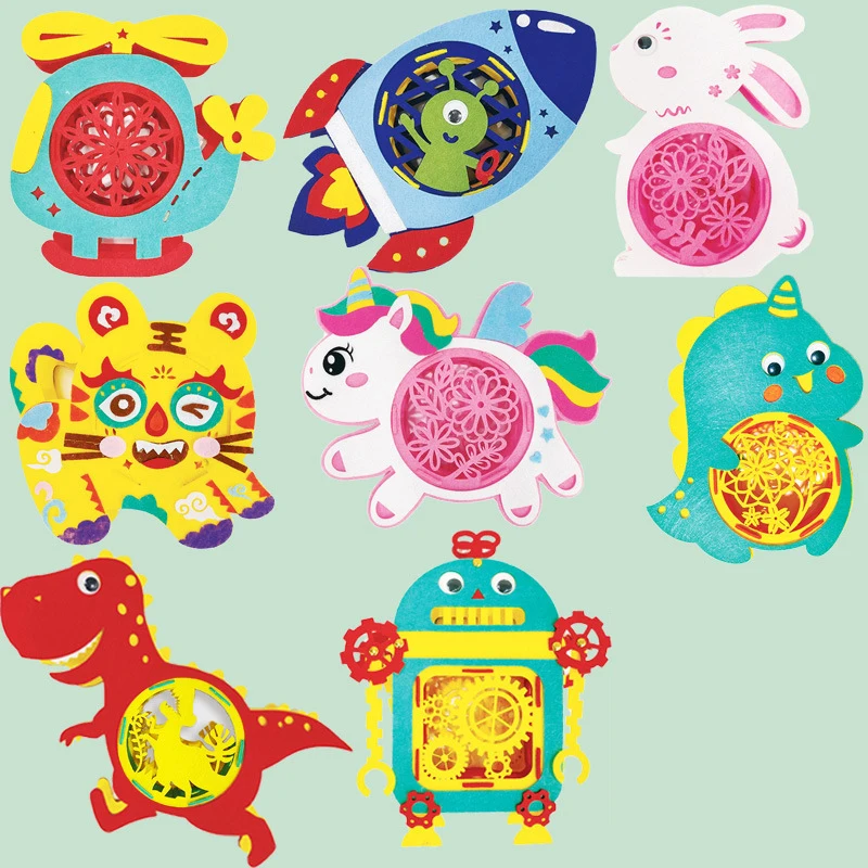 2 шт. Детские Мультяшные поделки войлочные игрушечные фонари Kingergarden детские