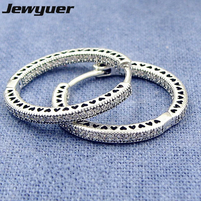 Женские серьги кольца из серебра 925 пробы с сердечками|Серьги-кольца| |