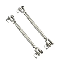 2pcs 316 stainless steel closed body sailboat rigging hardware turnbuckles m5 m6 m8 cable railing jaw and jaw type turnbuckle