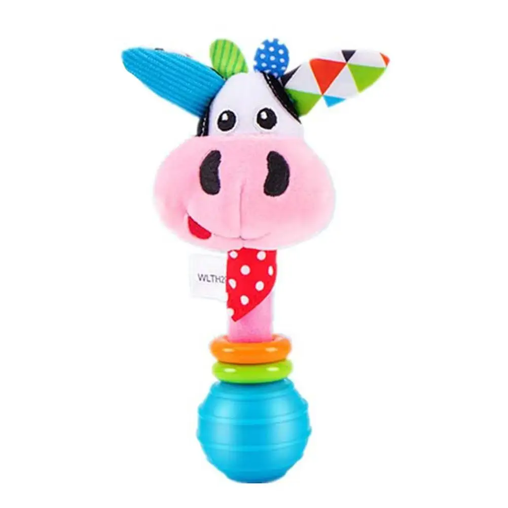 

Baby Rattle Toy Cute Colorful Plush Animal Rattle Baby Early Development Hand Grasping Senses Puzzle Soothing Rattle Toy Gift