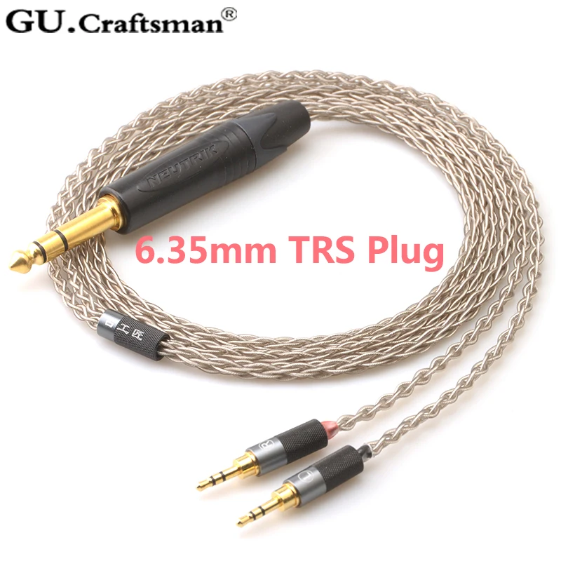 GUcraftsman 6n серебристый для HIFIman HE400s HE1000 v2 Edition X V2 HE1000 EDX 3,5 мм/2,5 мм/4,4 мм кабель для наушников