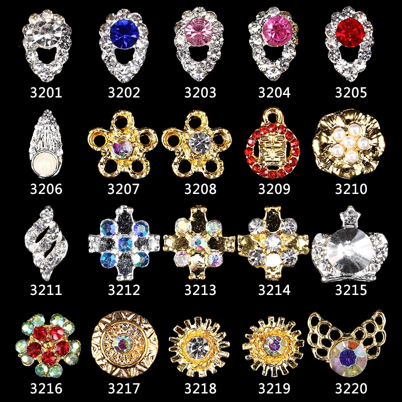 

100pcs glitter design drops strass ongles nail art rhinestones 3d nails decorations charms unas manicure supplies