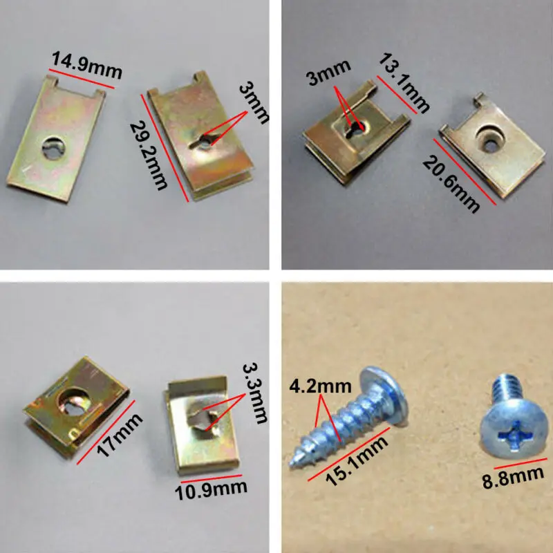 

Gasket Car sturdy parts Door Panel New High quality 100PCS Fixing screws