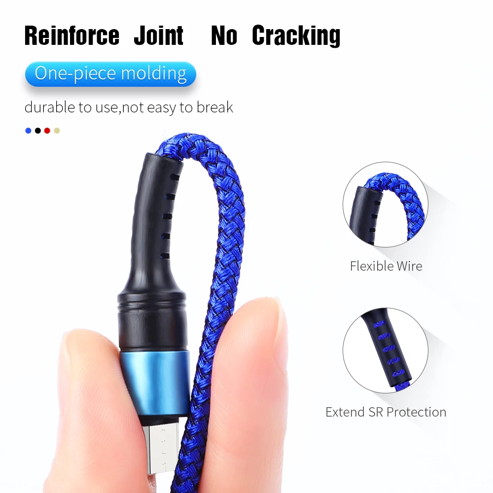 Micro USB Cable QC3.0 Fast Charging For Xiaomi Redmi Note 5 6 Pro Mobile Phone for Samsung S7 Charger 1m 2m | Мобильные телефоны и