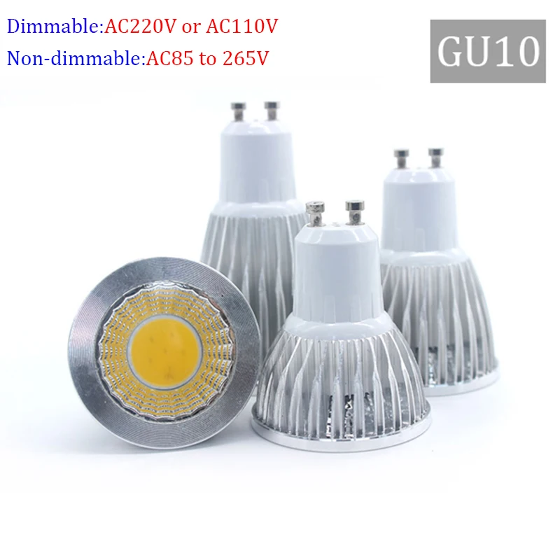GU10 E27 E14 220V 9W 12W 15W MR16 DC12V Светодиодный точечный светильник с регулируемой яркостью