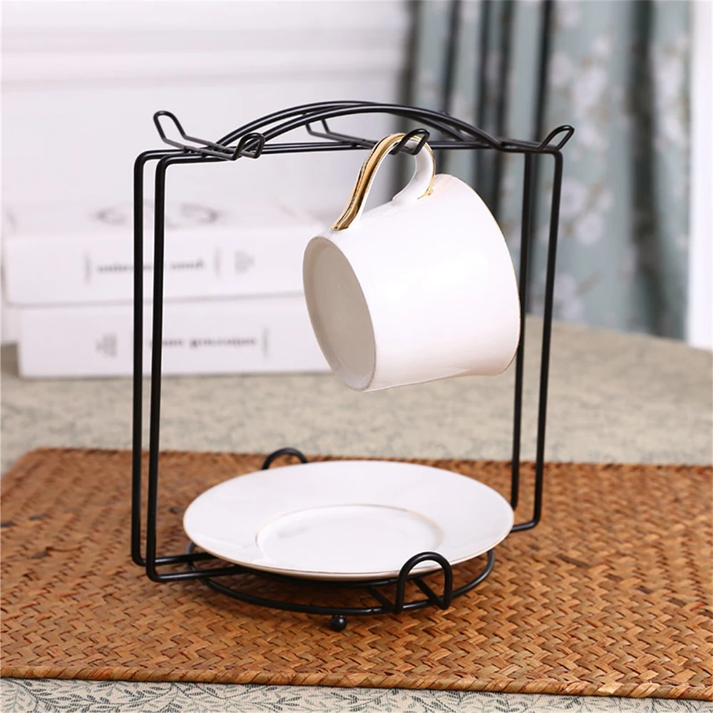 

1 Pcs Stainless Steel Anti-rust Coating Tea Cup Display Stand Coffee Cup Cup Dryer Drain Drain Bracket