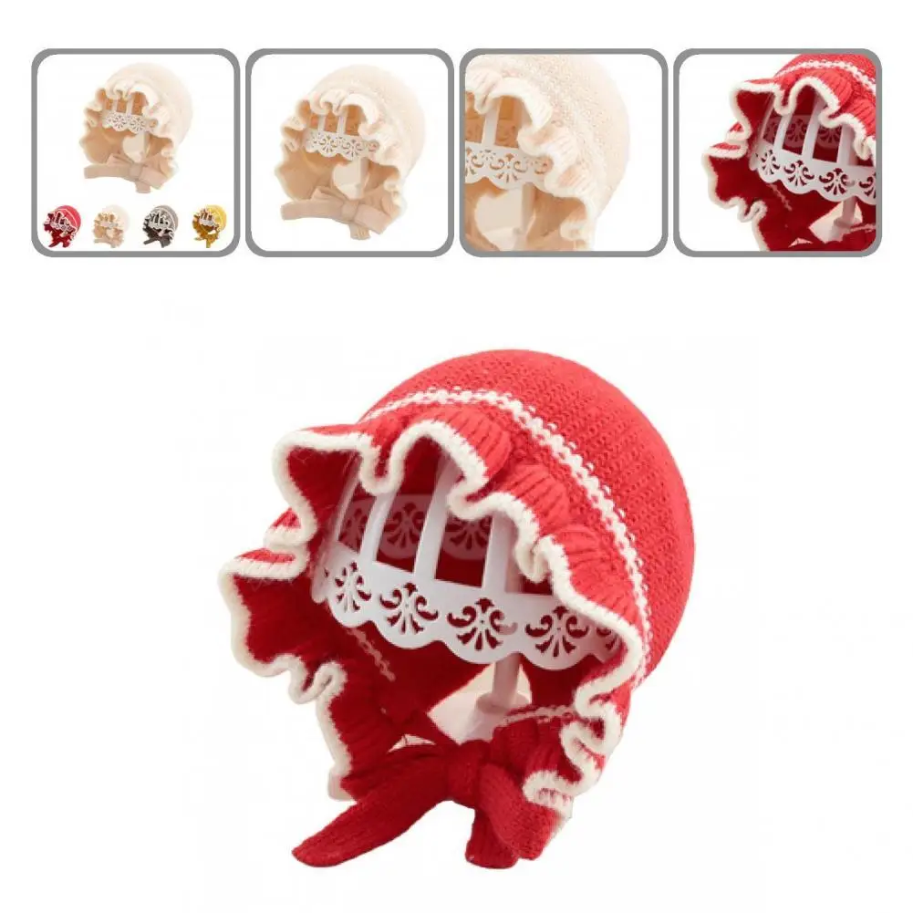 

Детская шапка регулируемый размер 4 цвета дышащая теплая зимняя шапка для защиты ушей для младенцев вязаная шапка для фотографии