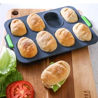 silicone french bread mold non stick hamburger molds muffin pan diy bread tray cake baking tool kitchen supplies accessories