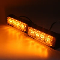 4led one to two bumper light middle net daytime running lamp flashing warning light red blue yellow white car modification led