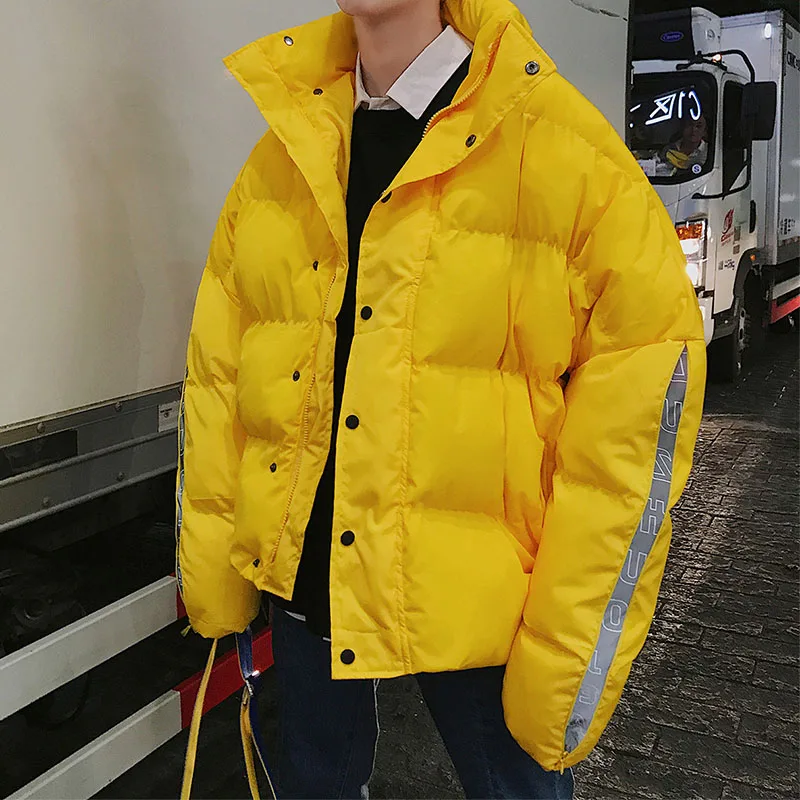 2019 осень и зима новая мужская пуховая куртка со шнуровкой низкий толстый каблук