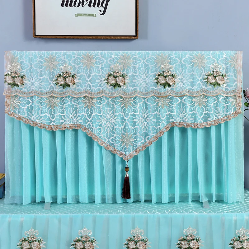 

Чехол для телевизора, пылезащитный чехол, новинка, кружевной подвесной чехол для ЖК-телевизора, тканевое полотенце для телевизора 55 дюймов ...