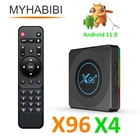 ТВ-приставка X96 X4 Amlogic S905X4 Smart TV BOX Android 11 4 Гб 64 Гб RGB Light TV Box AV1 8K Dual Wifi BT4.1 ТВ-приставка X96X4 медиаплеер