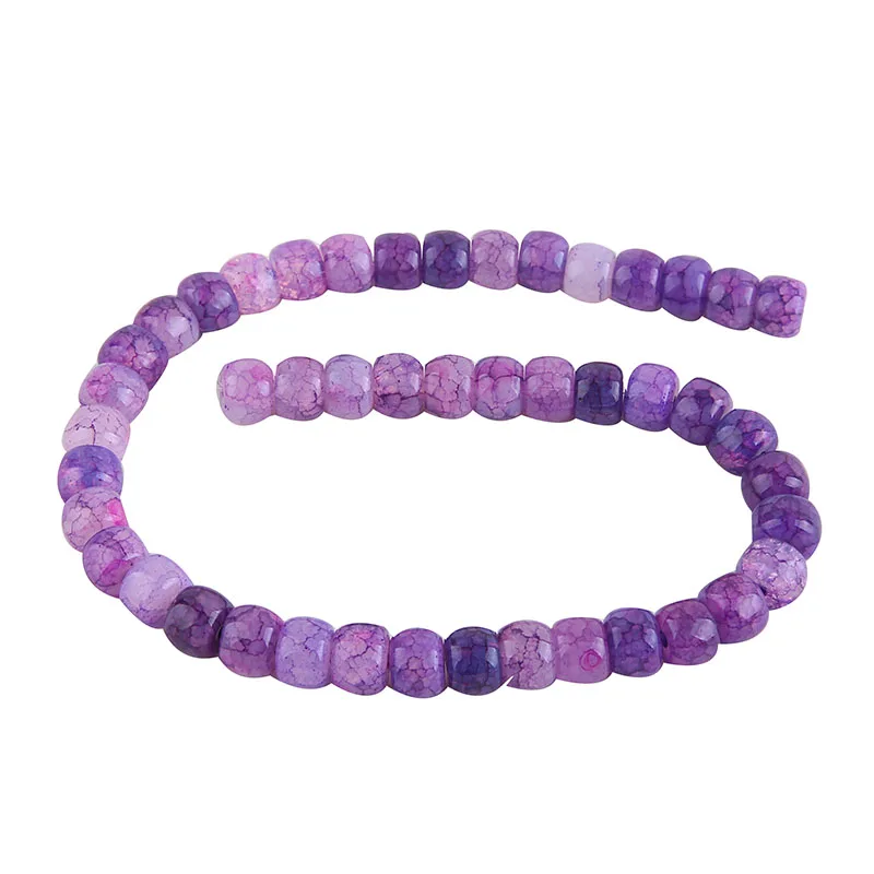 

20pcs Imitation tourmaline perforated wheel round crystal loose beads DIY jewelry earrings necklace bracelet beaded material