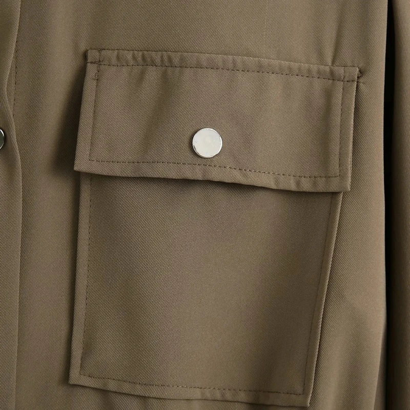 

Hot Sale Fashion Women Waistline Drawstring Loose Shirt Coat Female Long Sleeve Outerwear Casual Lady Tops C1131