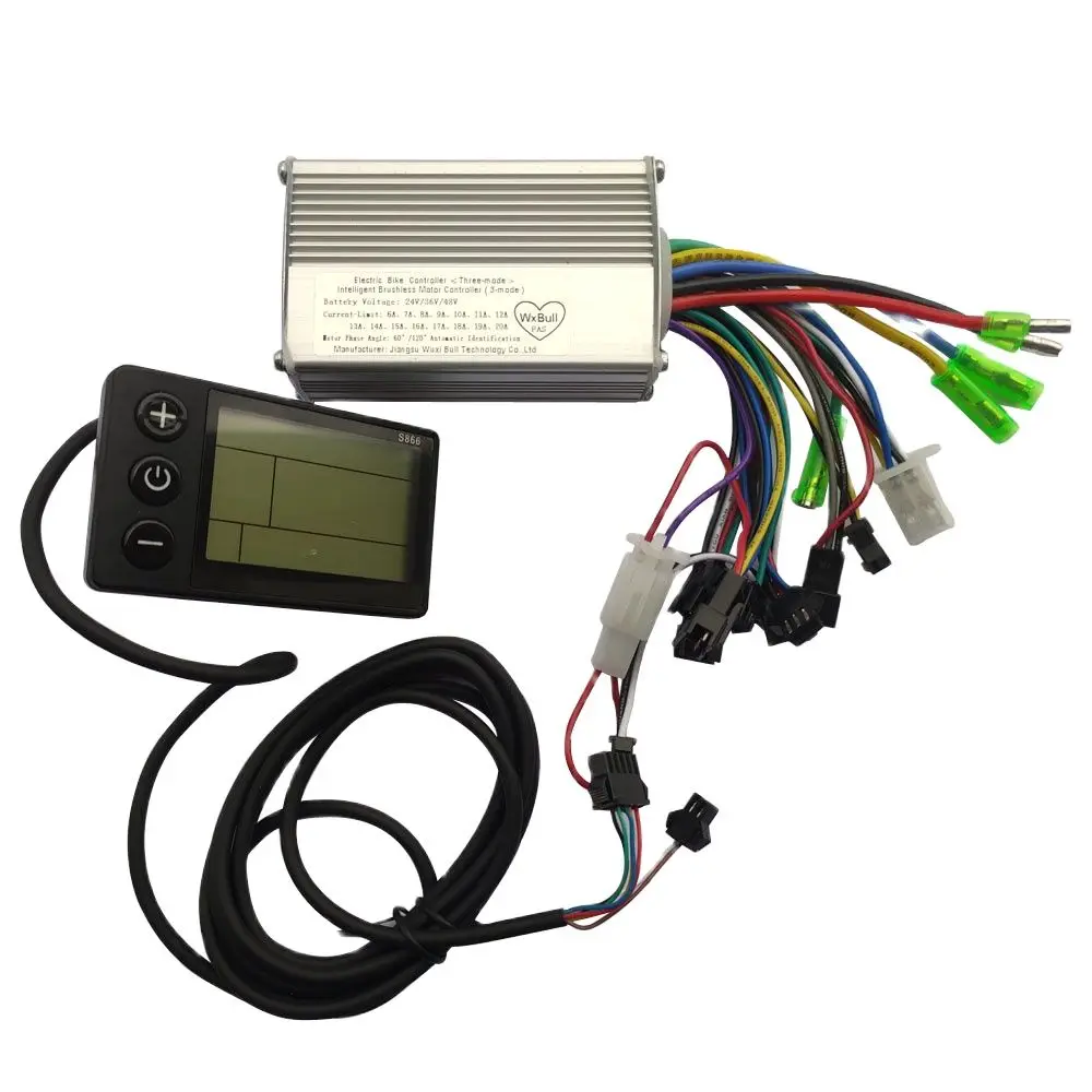 

24V 36V 48V 350W 250W 20A Motor Controller E-bike/Electric Scooter Brushless Speed Controller and S866 LCD Display