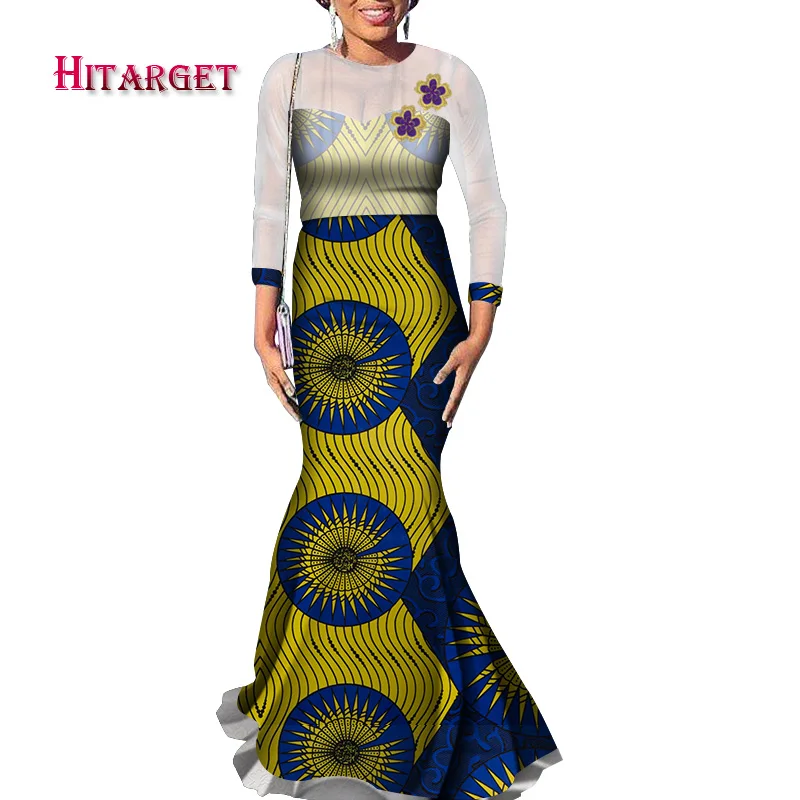 Hitarget Danshiki African Dresses for Women Sexy Fishtail African Dress for Party/wedding Ankara Dresses for Elegant Lady WY4256