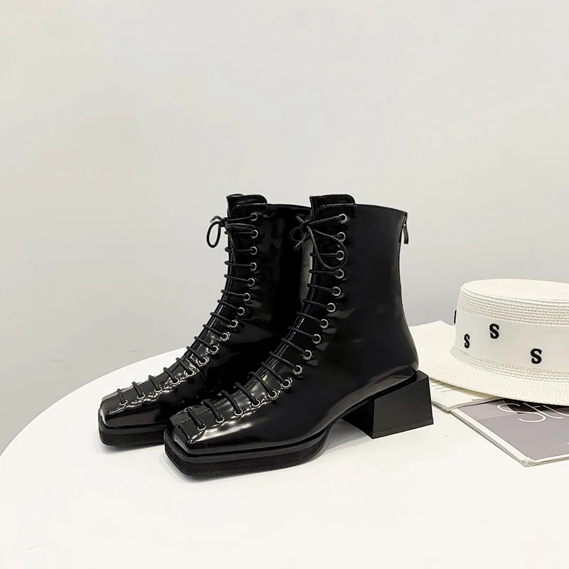 Обувь в стиле Звезд черного цвета женские ботинки на очень высоком каблуке