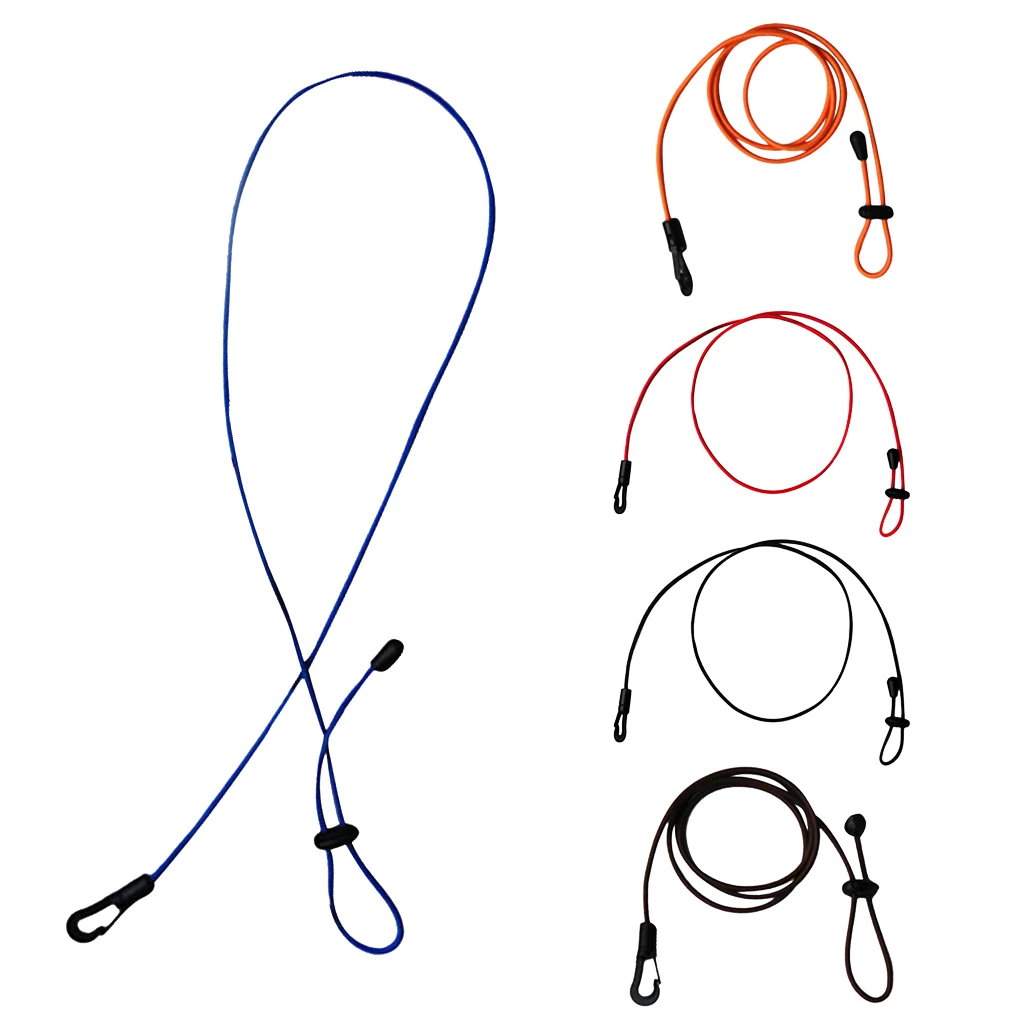 

47" Kayak Canoe Raft Boat Paddle Rod Leash / Accessory with Spring Snap Clip