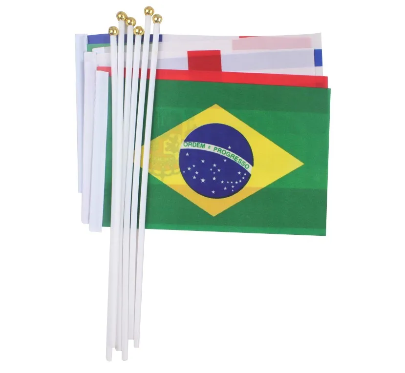 Бесплатная доставка флаги для рук из Китая флаг с машущей ручкой 14*21 см веселым