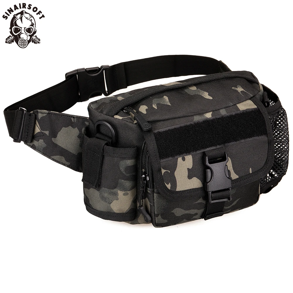 

SINAIRSOFT Tactical Molle Bag Nylon Waterproof Waist Bag Outdoor Climbing Camping Hiking Fishing Sports Hunting Kettle Bags Belt