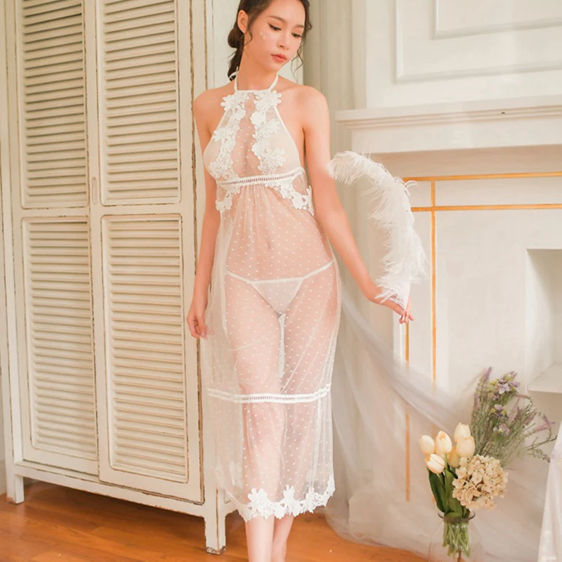 

Женские Длинные рубашки для сна, женские длинные платья, женское нижнее белье с открытой спиной, домашняя одежда с цветочным рисунком