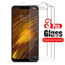 3pcs for xiaomi pocophone f1 tempered glass screen protector protective film 9h on for xiaomi poco p