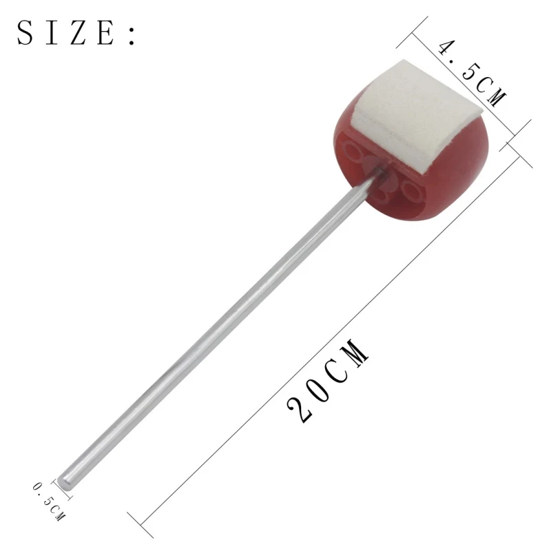 

Drum Pedal Beater Lightweight Felt Handle Bass-Kick Drum Pedal Beater Percussion Instrument Accessory for beginner